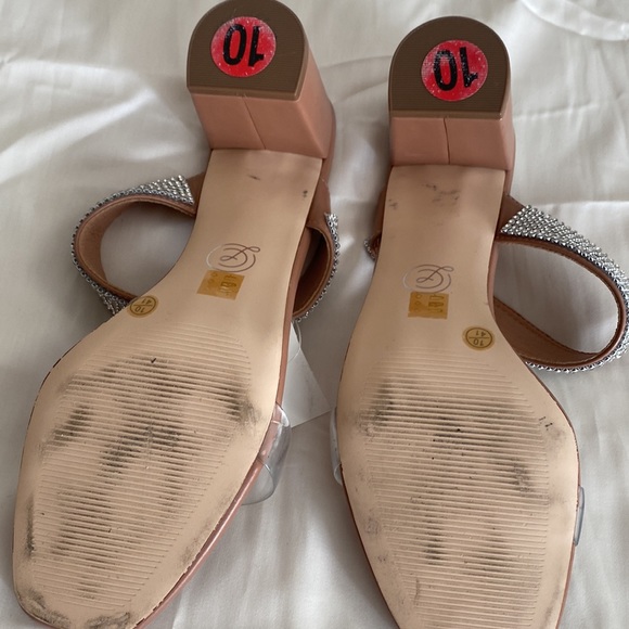 Brand new size 10 heels with clear and sparkle straps - Picture 4 of 5